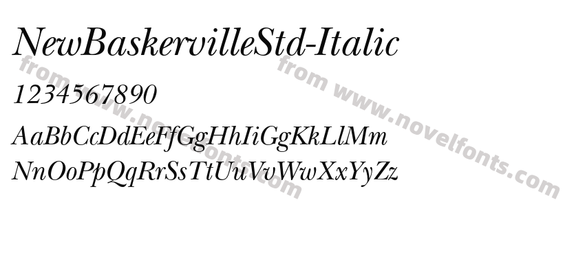 New Baskerville Std ItalicPreview