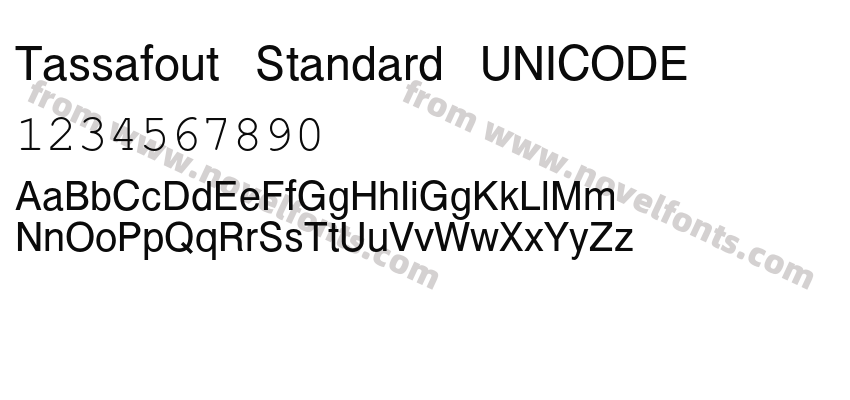 Tassafout Standard UNICODEPreview