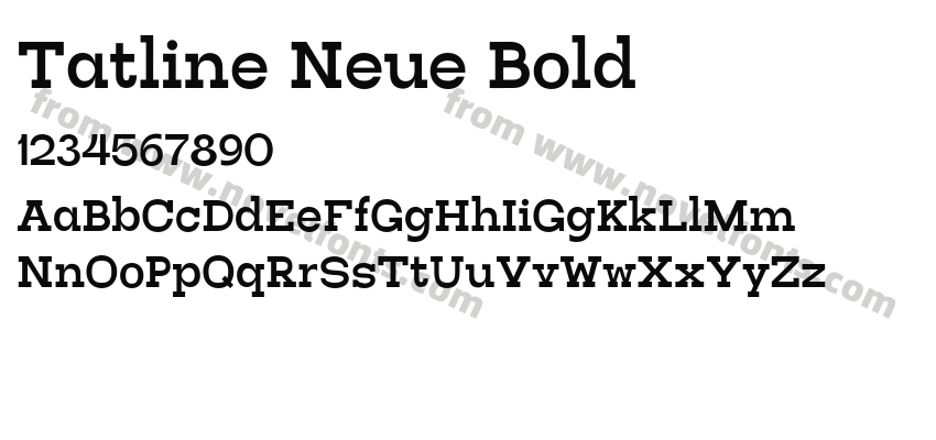 Tatline Neue BoldPreview