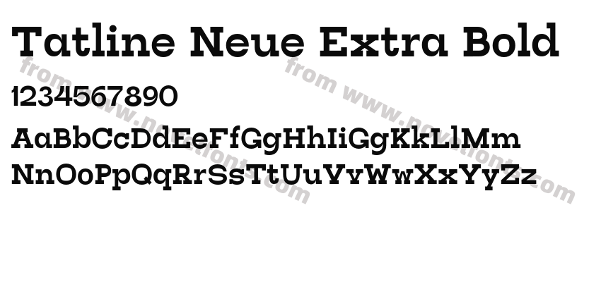 Tatline Neue Extra BoldPreview