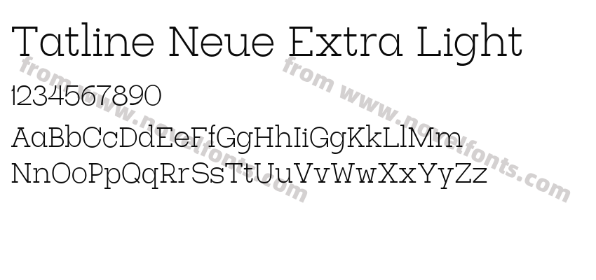 Tatline Neue Extra LightPreview