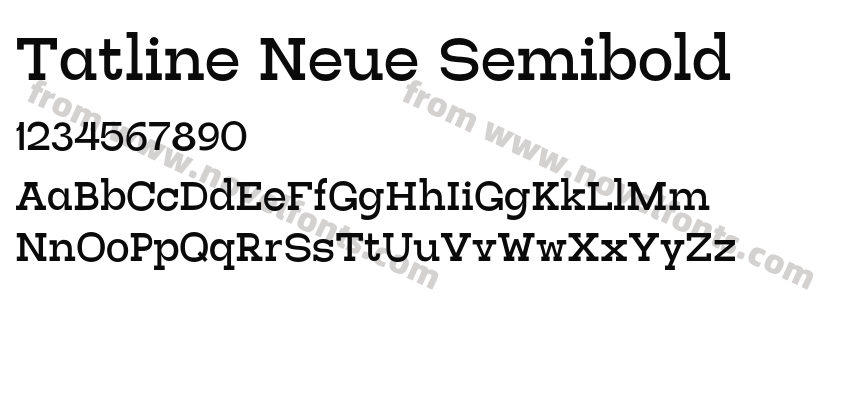 Tatline Neue SemiboldPreview