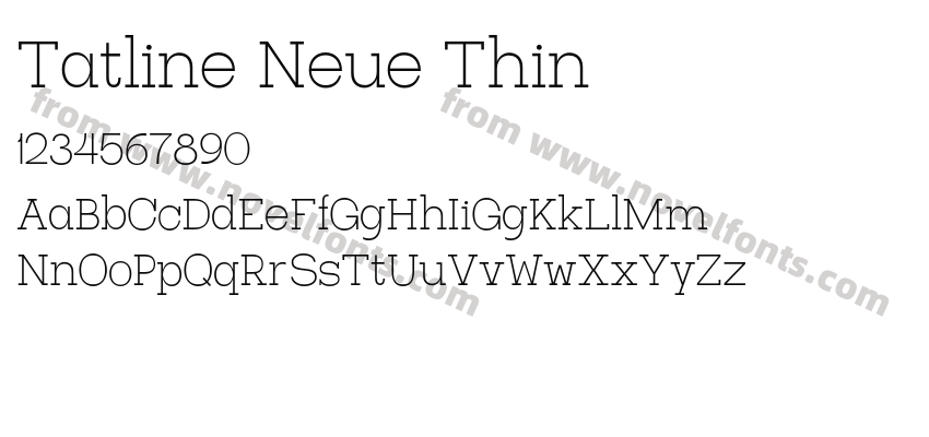Tatline Neue ThinPreview