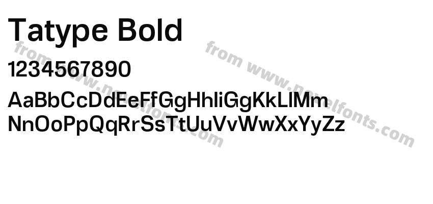 Tatype BoldPreview