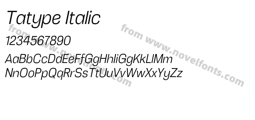 Tatype ItalicPreview