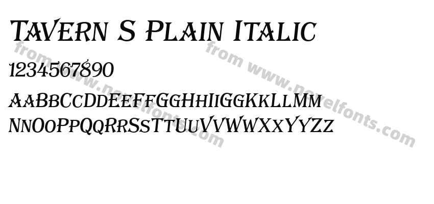 Tavern S Plain ItalicPreview