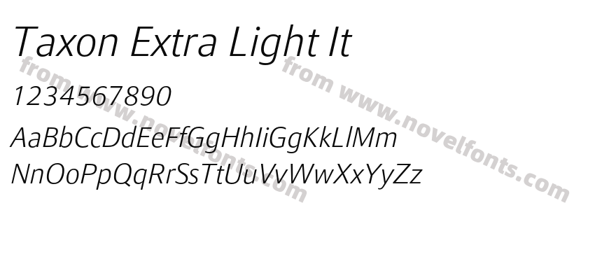 Taxon Extra Light ItPreview