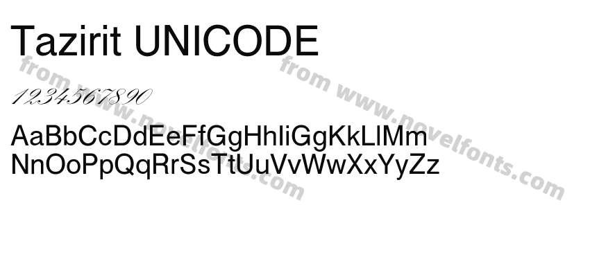 Tazirit UNICODEPreview