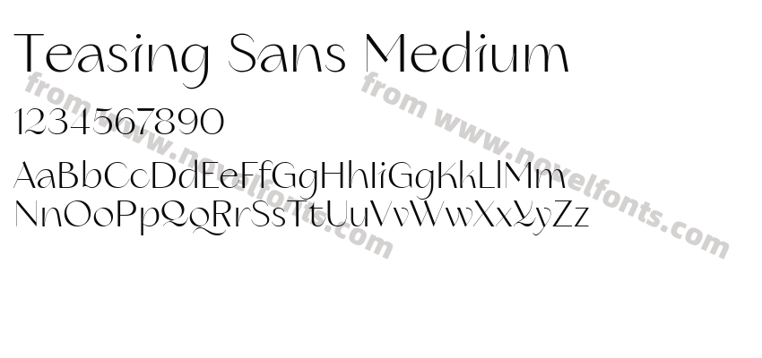 Teasing Sans MediumPreview