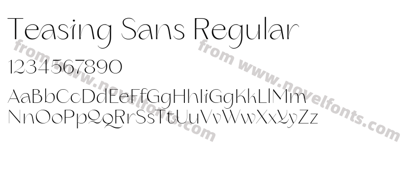 Teasing Sans RegularPreview