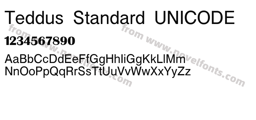 Teddus Standard UNICODEPreview