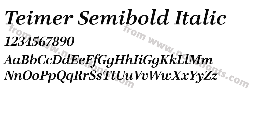 Teimer Semibold ItalicPreview