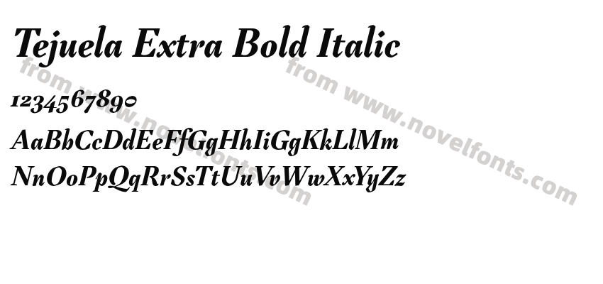 Tejuela Extra Bold ItalicPreview