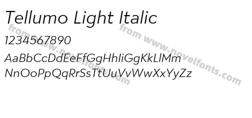Tellumo Light ItalicPreview