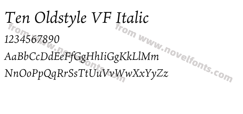 Ten Oldstyle VF ItalicPreview