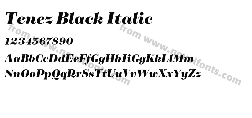 Tenez Black ItalicPreview