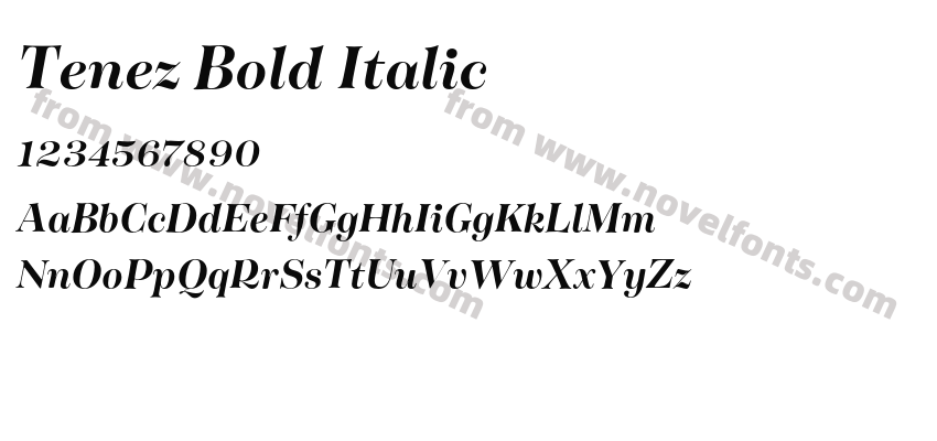 Tenez Bold ItalicPreview