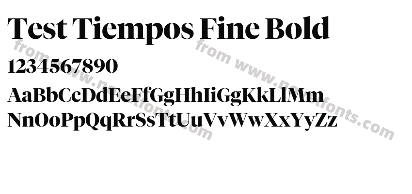 Test Tiempos Fine BoldPreview