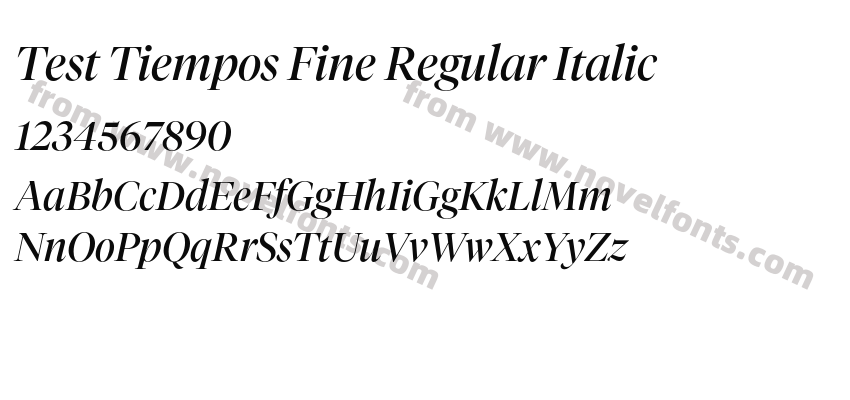 Test Tiempos Fine Regular ItalicPreview