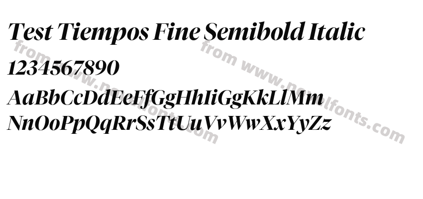 Test Tiempos Fine Semibold ItalicPreview