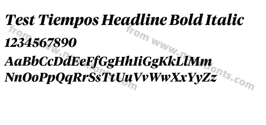 Test Tiempos Headline Bold ItalicPreview
