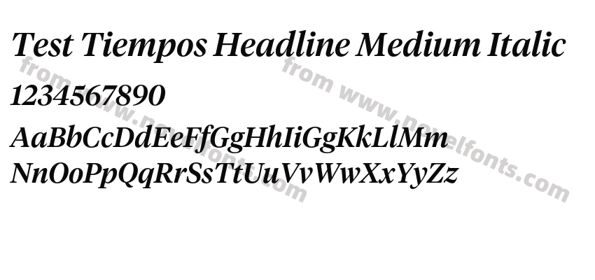 Test Tiempos Headline Medium ItalicPreview