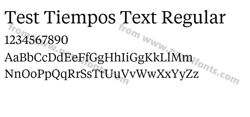 Test Tiempos Text RegularPreview
