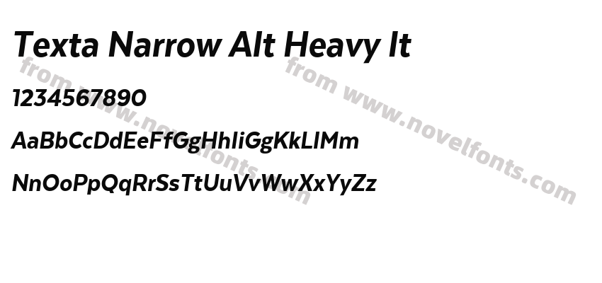 Texta Narrow Alt Heavy ItPreview