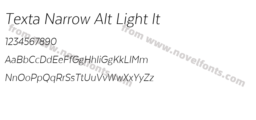 Texta Narrow Alt Light ItPreview