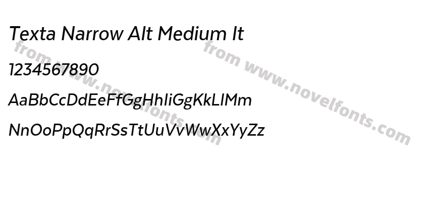 Texta Narrow Alt Medium ItPreview