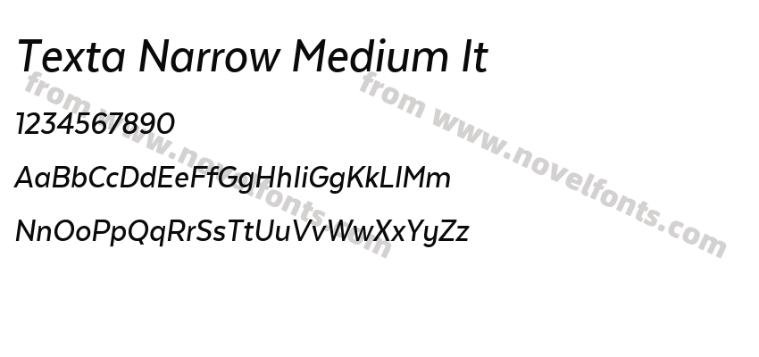 Texta Narrow Medium ItPreview