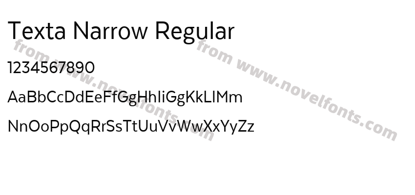 Texta Narrow RegularPreview