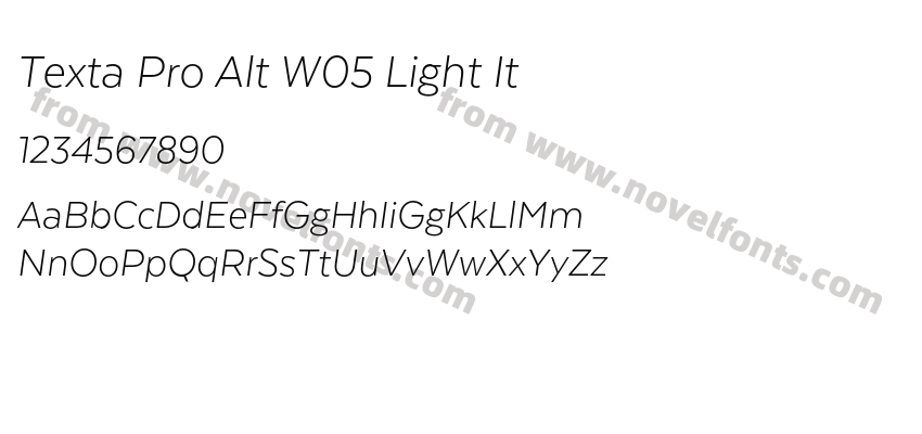 Texta Pro Alt W05 Light ItPreview