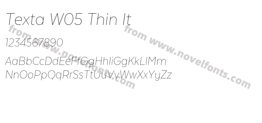 Texta W05 Thin ItPreview