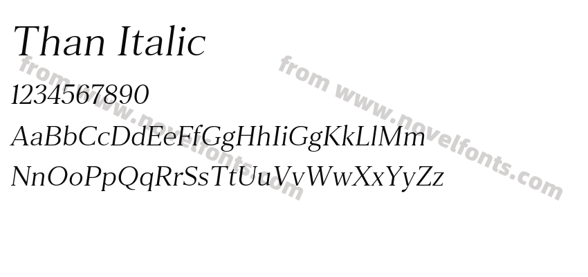 Than ItalicPreview