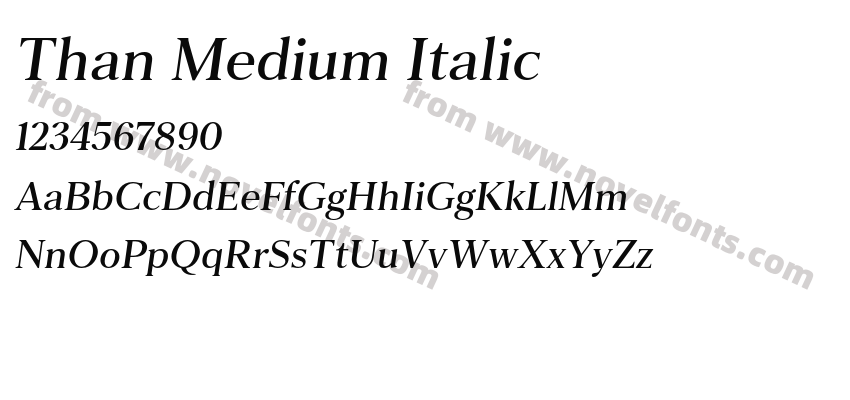 Than Medium ItalicPreview