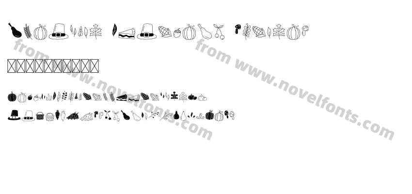 Thankful Dingbats RegularPreview
