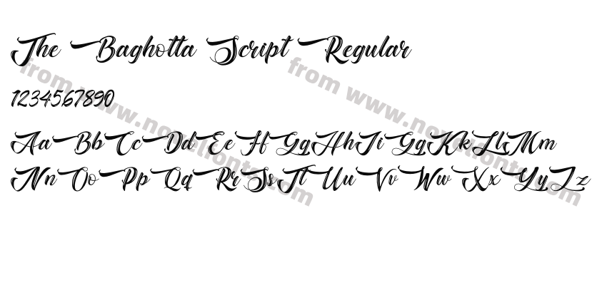 The Baghotta Script RegularPreview