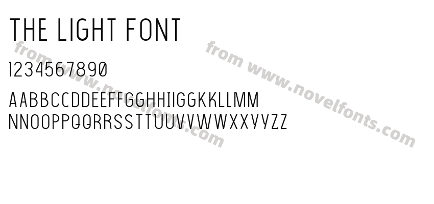The Light FontPreview