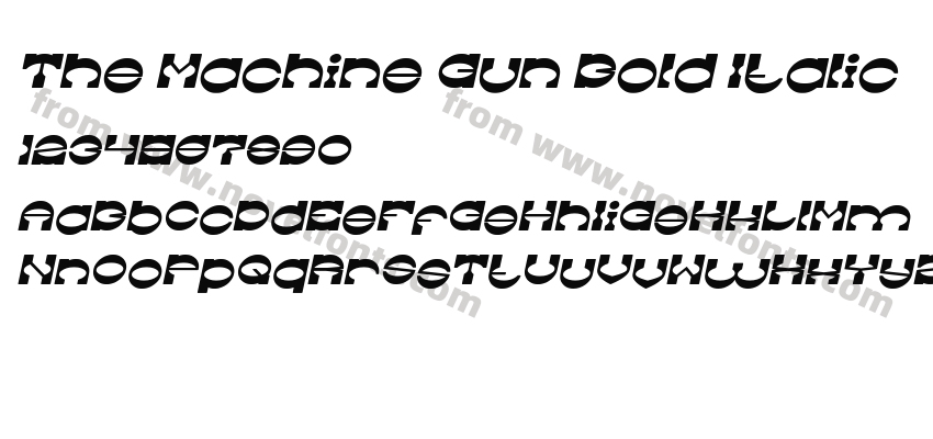 The Machine Gun Bold ItalicPreview