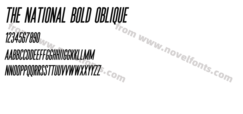 The National Bold ObliquePreview