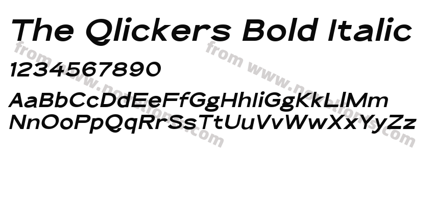 The Qlickers Bold ItalicPreview