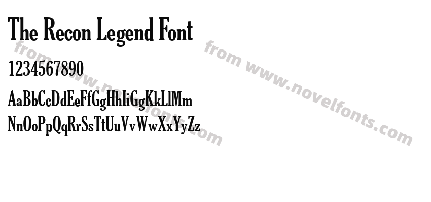 The Recon Legend FontPreview