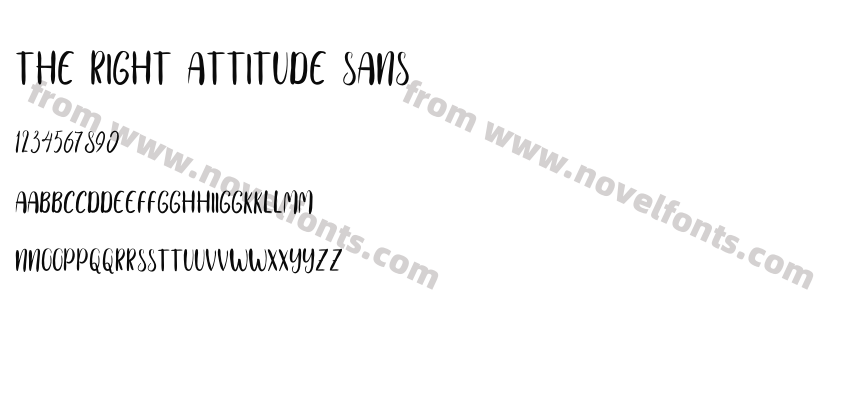 The Right Attitude SansPreview