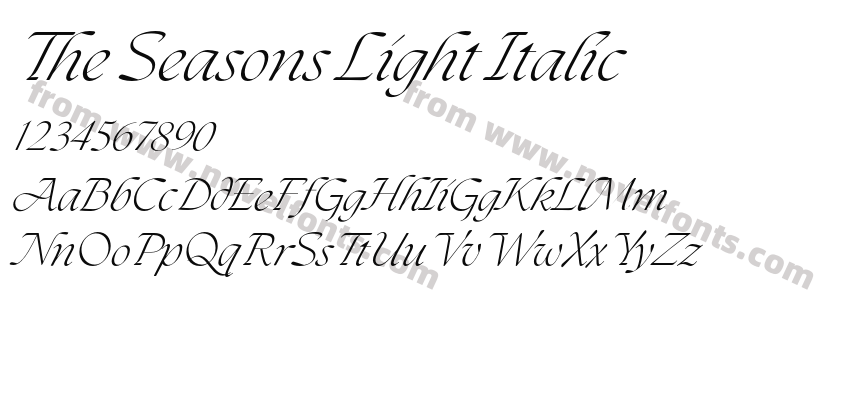 The Seasons Light ItalicPreview