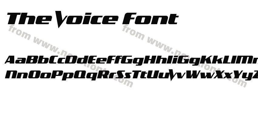 The Voice FontPreview
