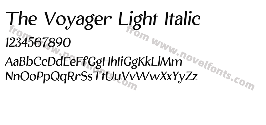 The Voyager Light ItalicPreview