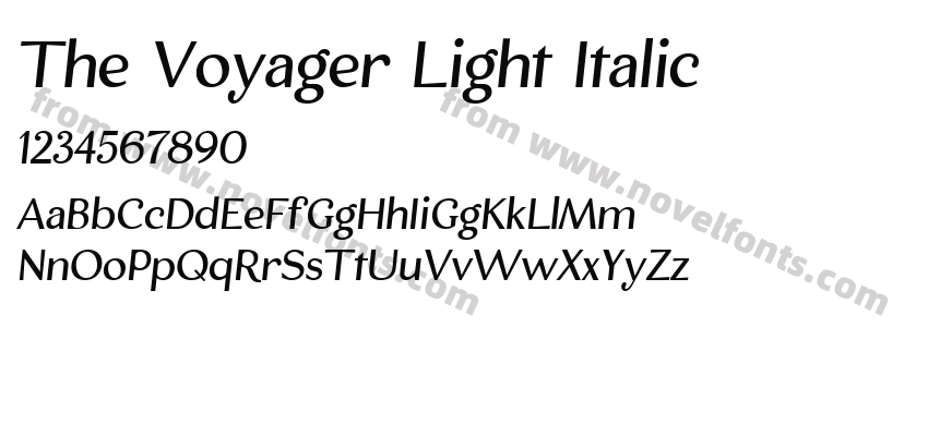 The Voyager Light ItalicPreview
