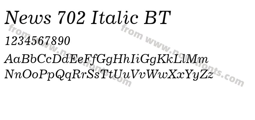 News 702 Italic BTPreview