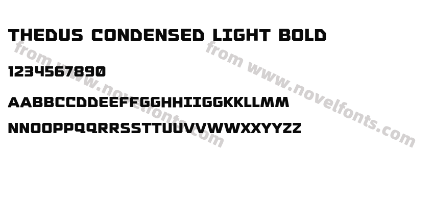 Thedus Condensed Light BoldPreview